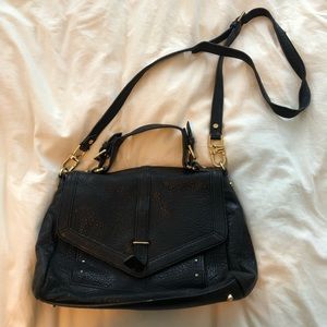 Tory Burch black leather shoulder bag